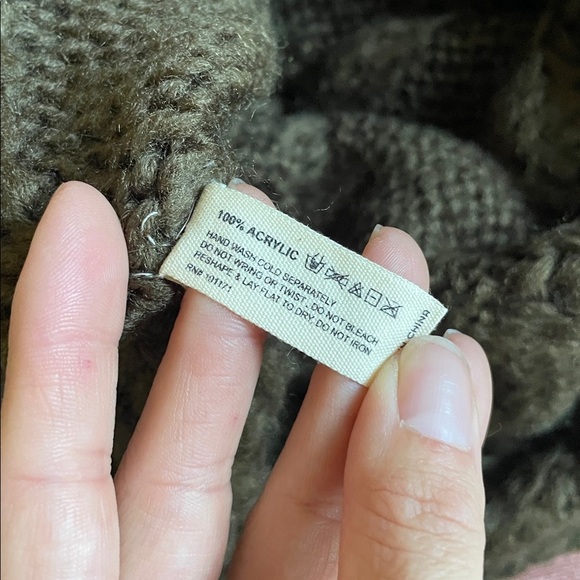 Chunky Brown Green Fall Knit Infinity Scarf - Picture 5 of 7